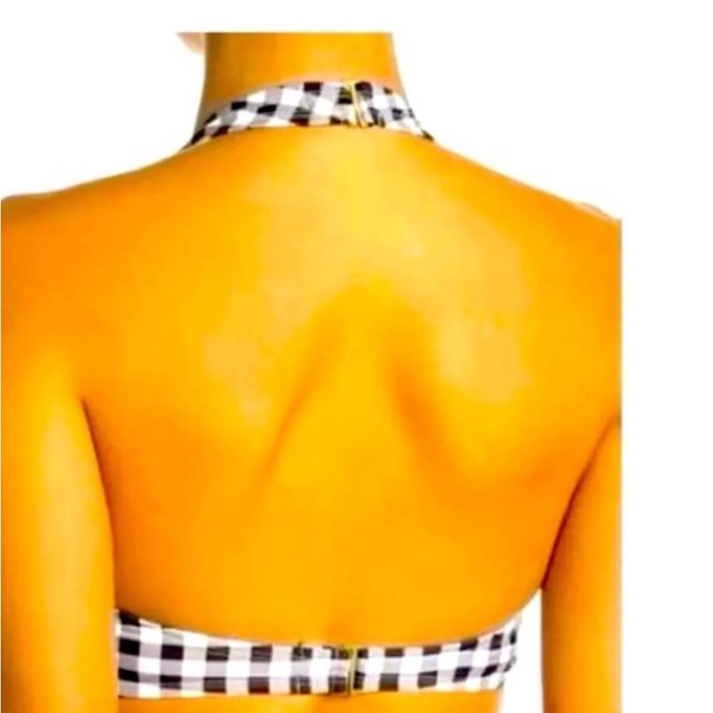 Black and White Checkered Bikini Top - Picture 6 of 7